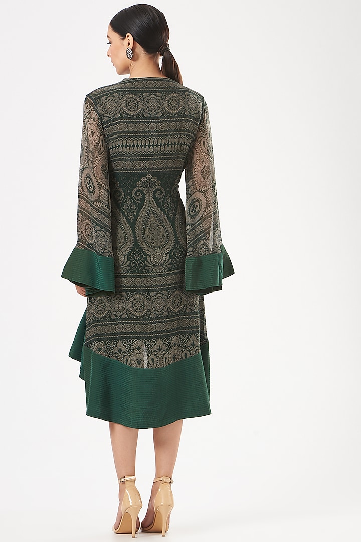 Emerald Green Printed Tunic Vacation Dress by Kartikeya at Pernia's Pop Up Shop