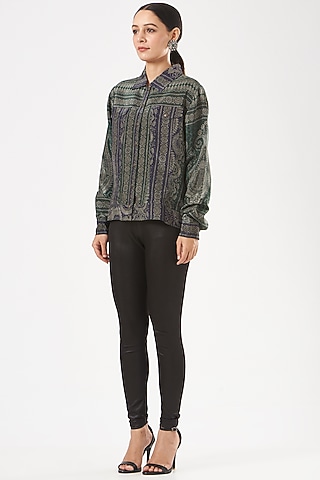 Multi-Colored Printed Jacket by Kartikeya