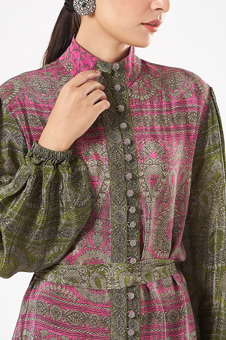 Multi-Colored Printed Frilled Vacation Dress by Kartikeya at Pernia's Pop Up Shop
