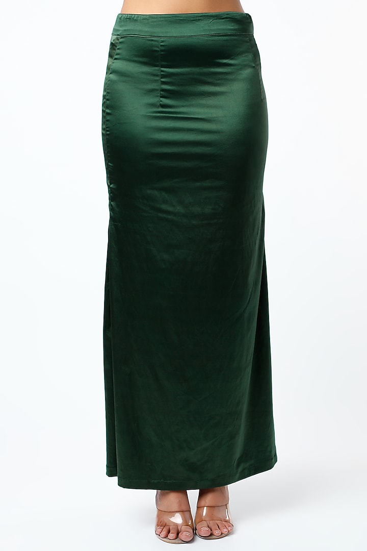 Emerald Green & Gold Zardosi Embroidered Reception Saree Set by Kartikeya at Pernia's Pop Up Shop