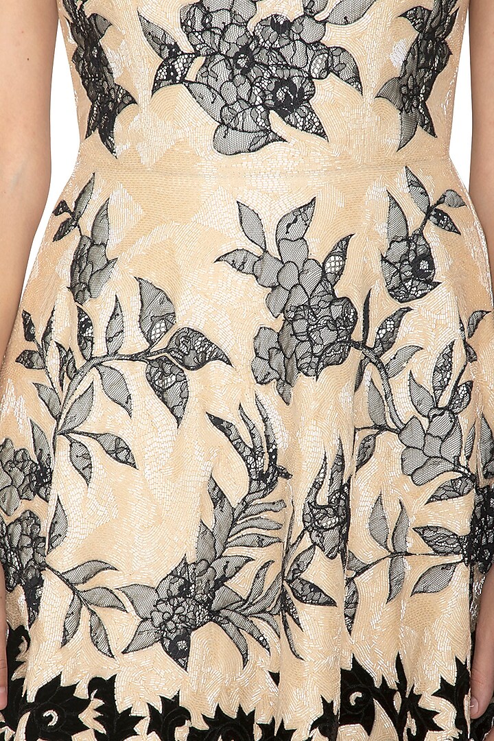 Ivory Embroidered Mini Party Wear Dress by Kartikeya at Pernia's Pop Up Shop