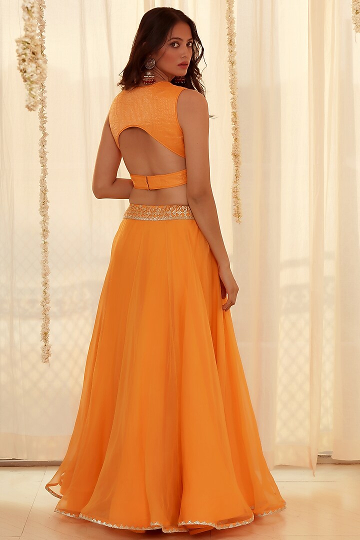 Dandelion Yellow Embroidered Wedding Lehenga Set by Kyra By Bhavna at Pernia's Pop Up Shop