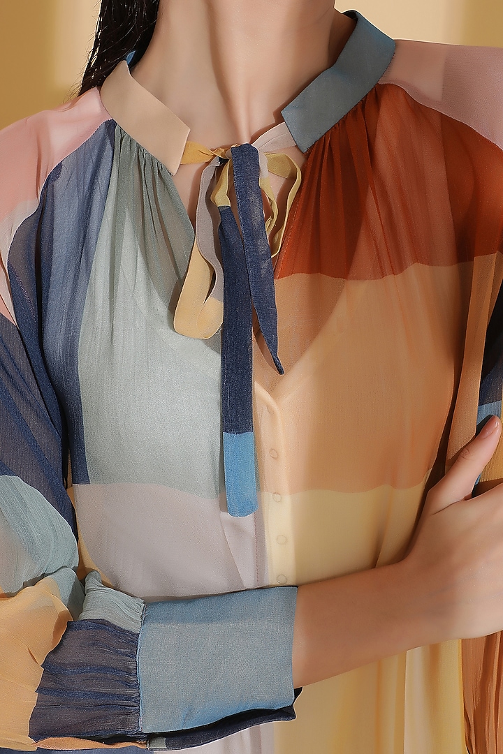 Multi Colored Printed Kaftan Summer Dress by Kyra By Bhavna at Pernia's Pop Up Shop