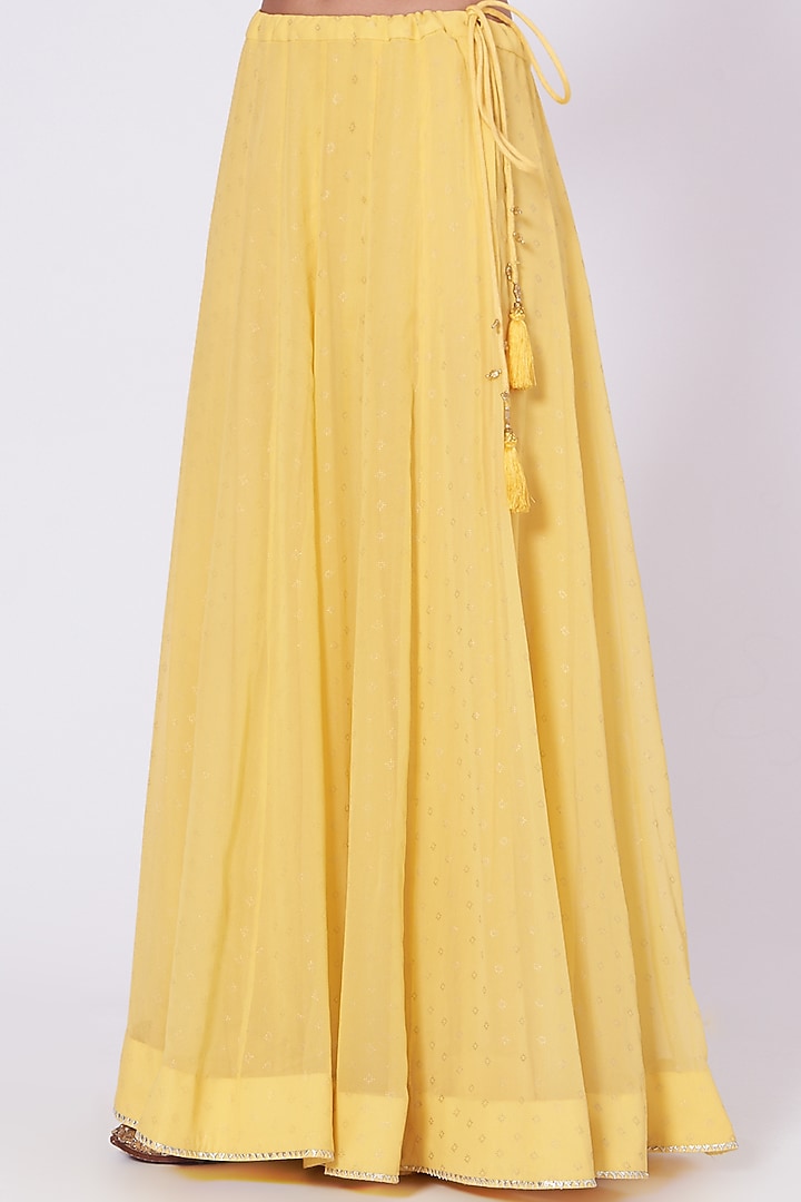 Yellow Cotton Party Wear Sharara Set by Kyra By Bhavna at Pernia's Pop Up Shop