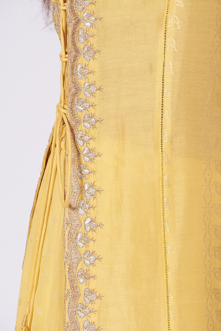 Yellow Cotton Party Wear Sharara Set by Kyra By Bhavna at Pernia's Pop Up Shop
