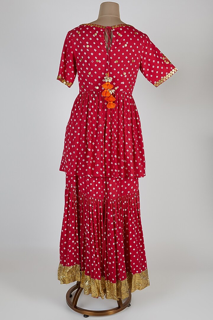 Pink Silk Party Wear Sharara Set by Kunza at Pernia's Pop Up Shop
