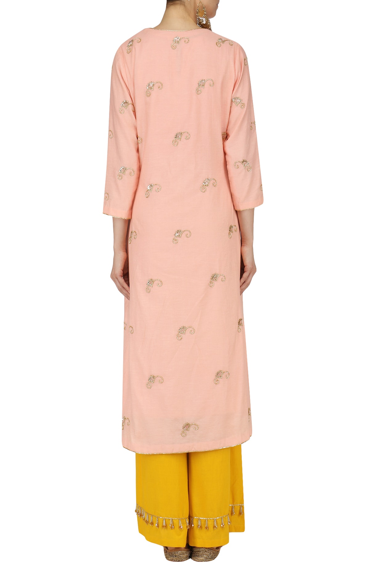 Blush Embroidered Kurta & Palazzo Set