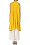 Turmeric yellow embroidered bustier with cape and palazzo pants set ...