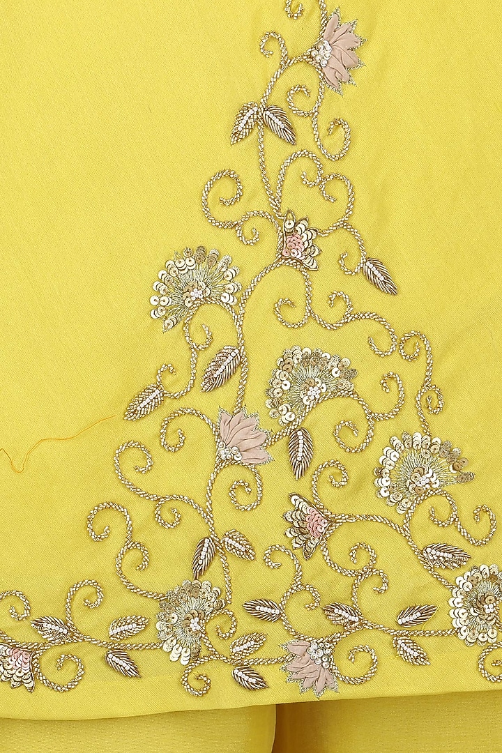 Yellow embroidered tunic with pants available only at Pernia's Pop Up Shop.