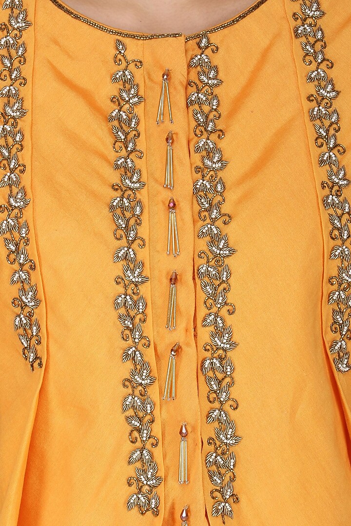 Burnt orange embroidered tunic with palazzo pants available only at Pernia's Pop Up Shop.