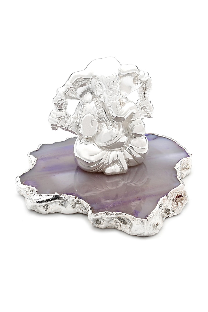 Silver Ganpati Idol In Sterling Silver by  La Belle Vie (LBV)