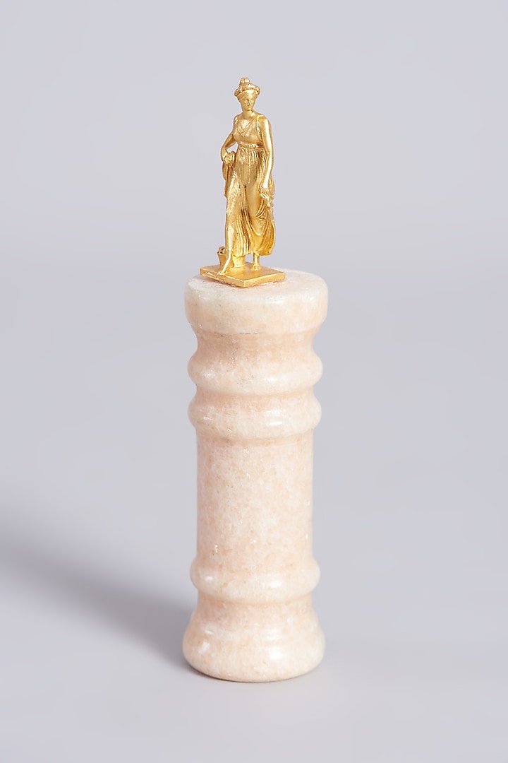 Matt Gold Plated Dancing Girl Sculpture In Sterling Silver by  La Belle Vie (LBV) at Pernia's Pop Up Shop