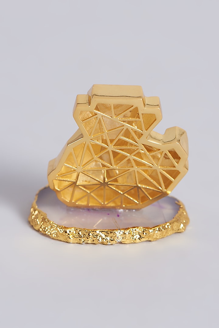 Gold Plated Lord Ganesha Sculpture by  La Belle Vie (LBV) at Pernia's Pop Up Shop