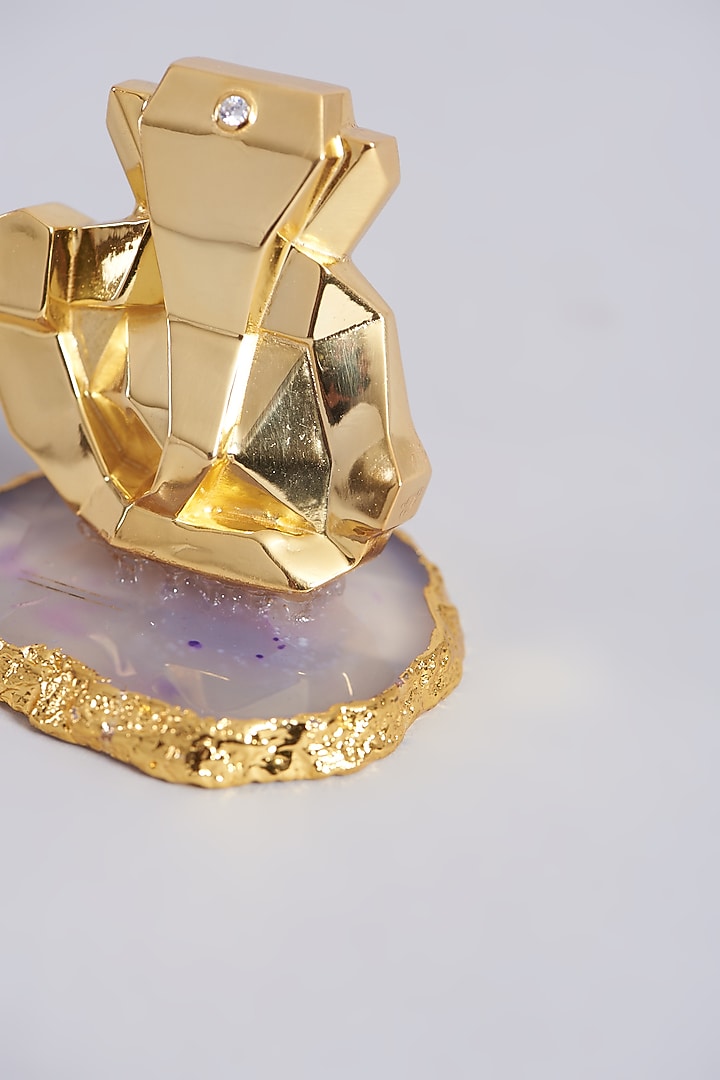 Gold Plated Lord Ganesha Sculpture by  La Belle Vie (LBV) at Pernia's Pop Up Shop
