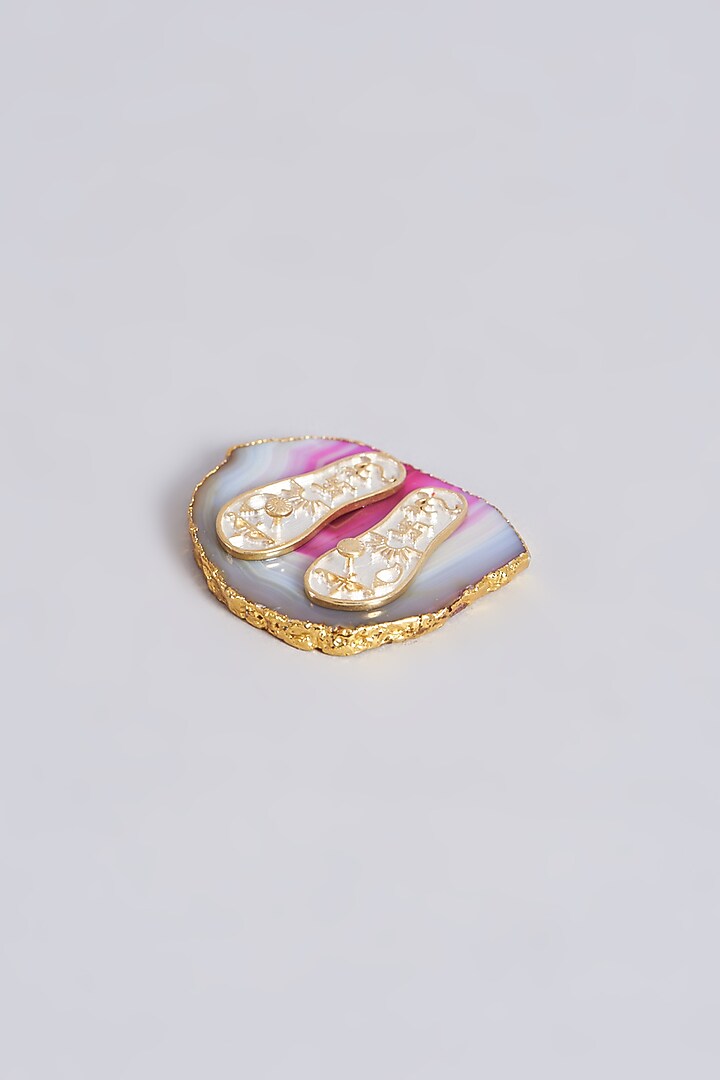 Gold Plated Ram Padukas In Sterling Silver by La Belle Vie (LBV) at Pernia's Pop Up Shop