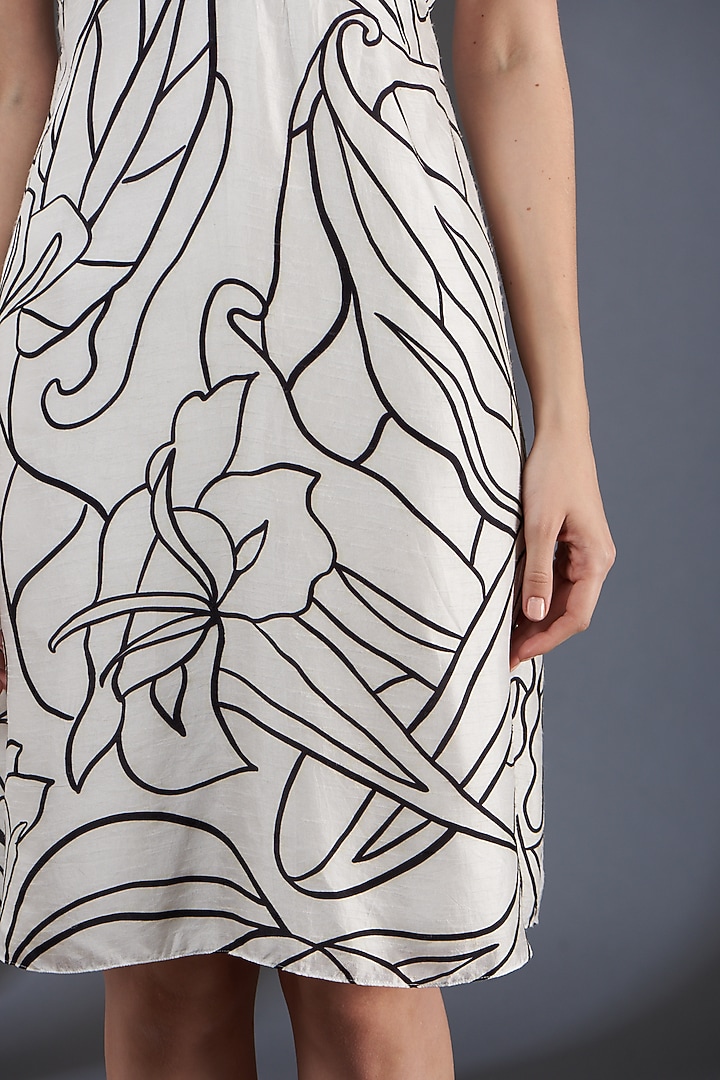 Black & White Digital Printed Summer Dress by Label Manasi at Pernia's Pop Up Shop