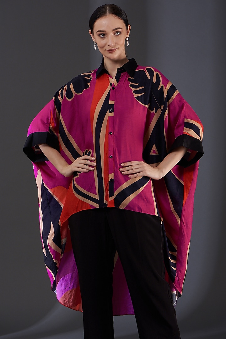 Multi-Colored Printed Shirt by Label Manasi at Pernia's Pop Up Shop