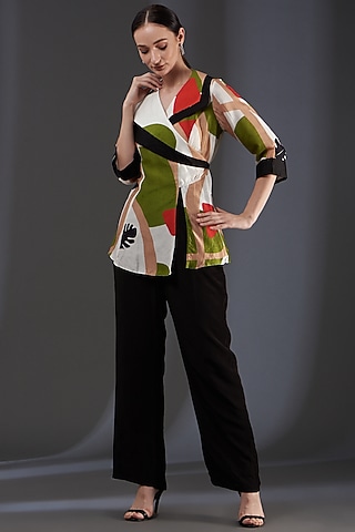 Multi-Colored Digital Printed Top by Label Manasi