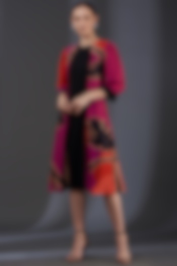 Red Digital Printed Dress by Label Manasi