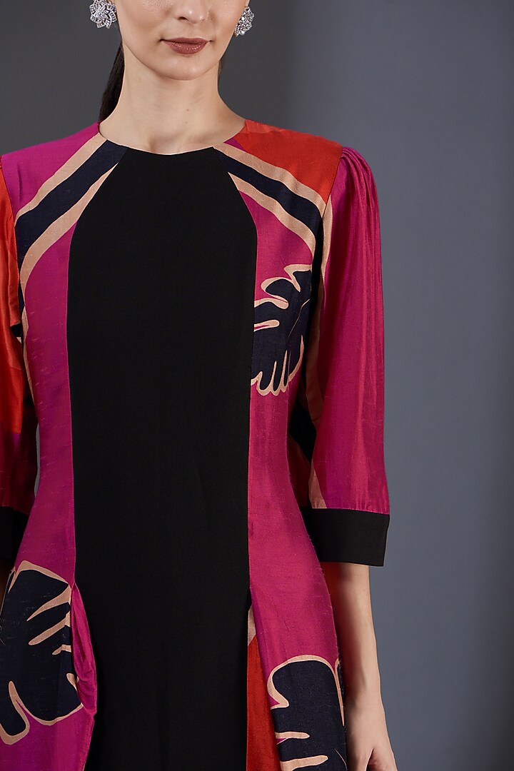 Red Digital Printed Summer Dress by Label Manasi at Pernia's Pop Up Shop
