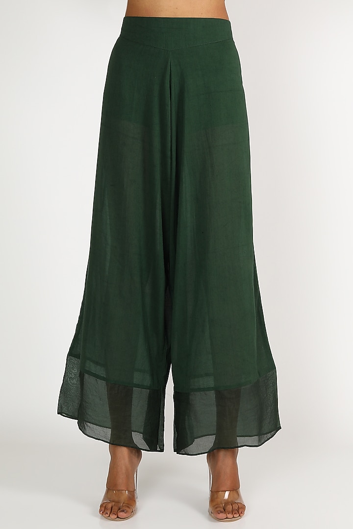 Emerald Green Mirror Embroidered Wedding Anarkali Set by LACHESIS at Pernia's Pop Up Shop