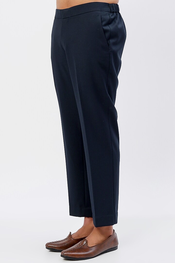 Blue Silk Kurta Set by LABEL CRESTELLI at Pernia's Pop Up Shop
