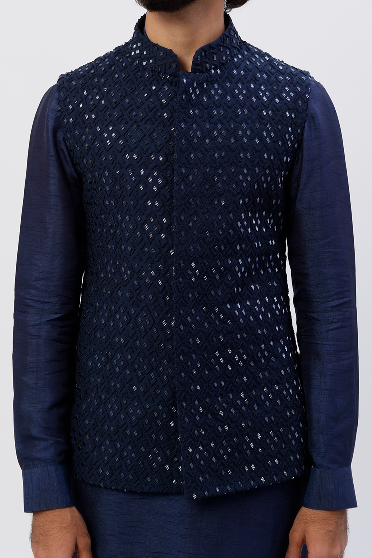 Sleeveless Party Wear Men Cotton Blue Half Jacket at Rs 12000/piece in Delhi