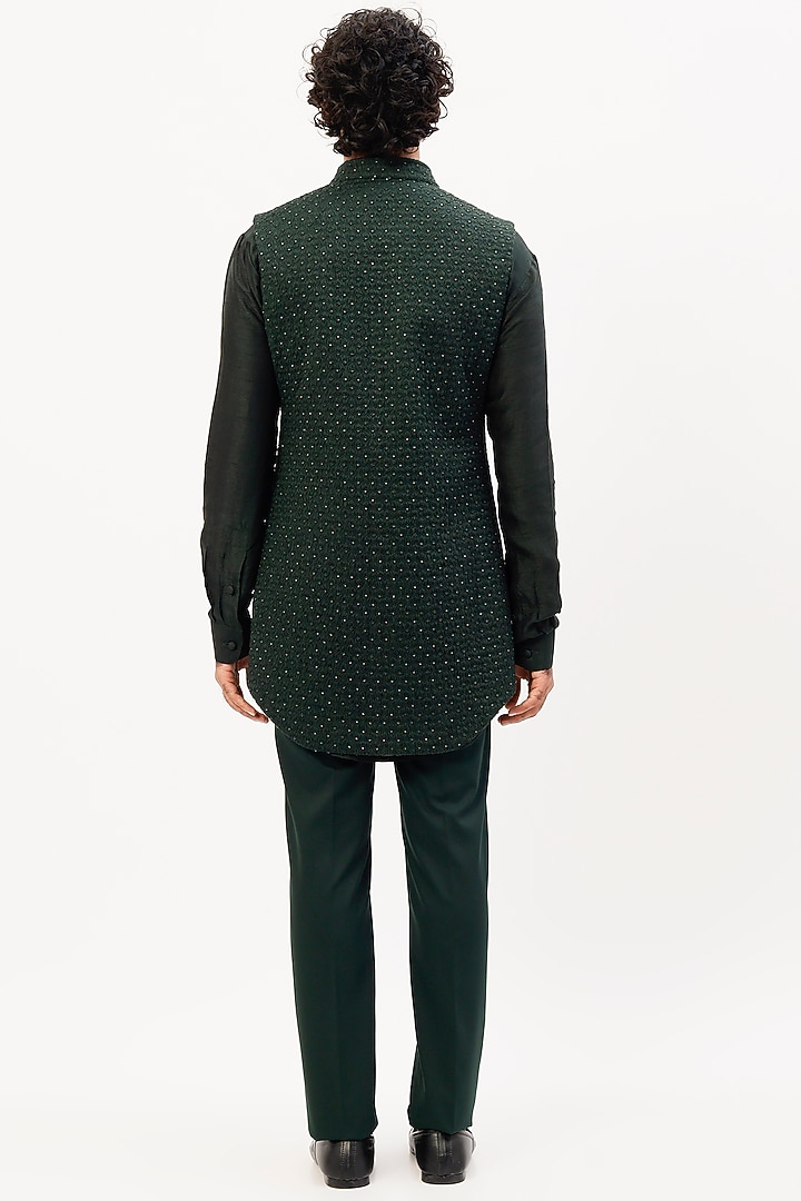 Green Suiting Long Jacket Set by LABEL CRESTELLI at Pernia's Pop Up Shop
