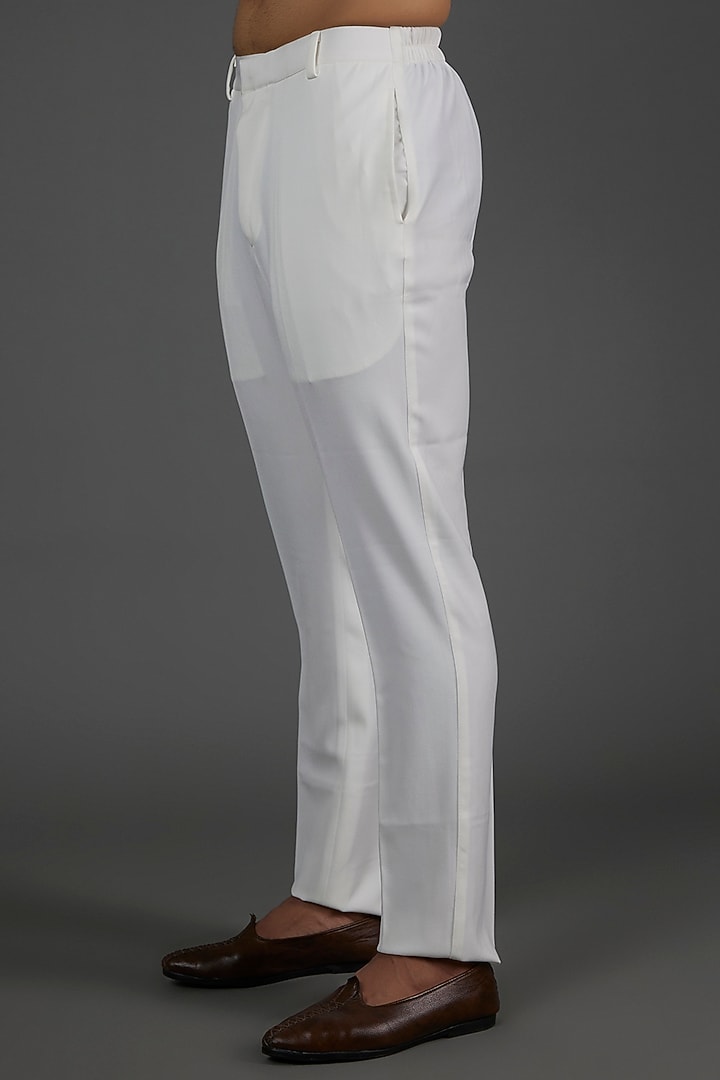 Ivory Embroidered Bandhgala Jacket Set by LABEL CRESTELLI at Pernia's Pop Up Shop