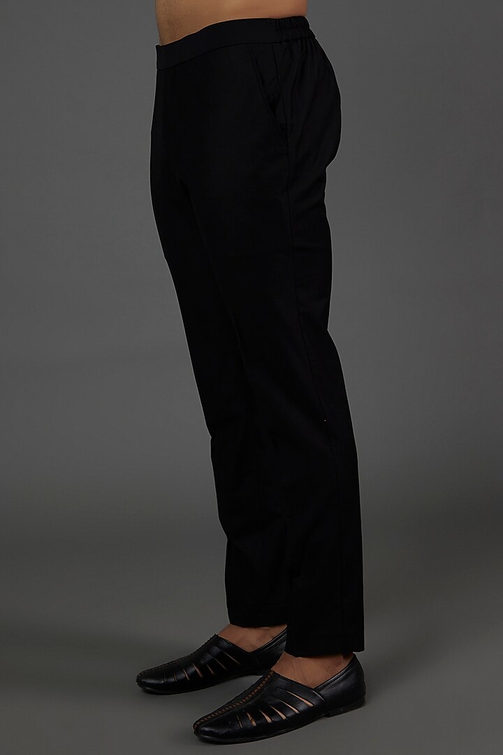 Black Embroidered Bandhgala Jacket Set by LABEL CRESTELLI at Pernia's Pop Up Shop