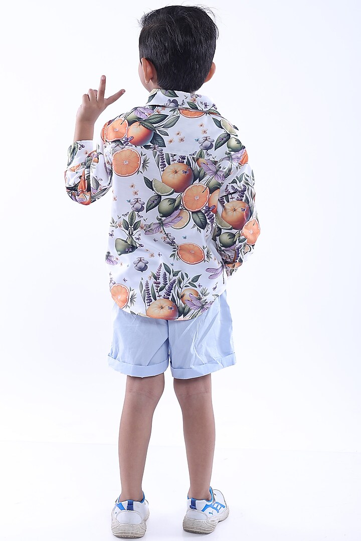 Multi-Colored Cotton Printed Shirt Set For Boys by La Dee Da at Pernia's Pop Up Shop