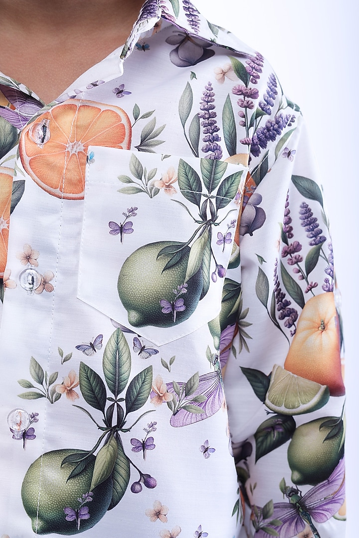 Multi-Colored Cotton Printed Shirt Set For Boys by La Dee Da at Pernia's Pop Up Shop