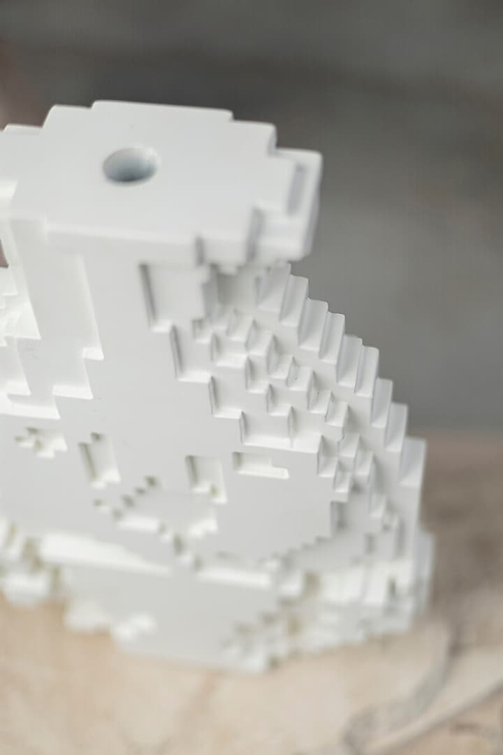 White Engineered Wood Mirage Vase by La Dimora Selections at Pernia's Pop Up Shop