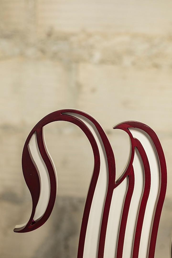 Maroon & White Engineered Wood Ribbon Wall Art by La Dimora Selections at Pernia's Pop Up Shop