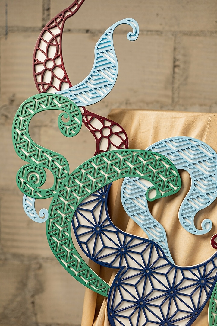 Multi-Colored Engineered Wood Nordic Wall Art by La Dimora Selections at Pernia's Pop Up Shop