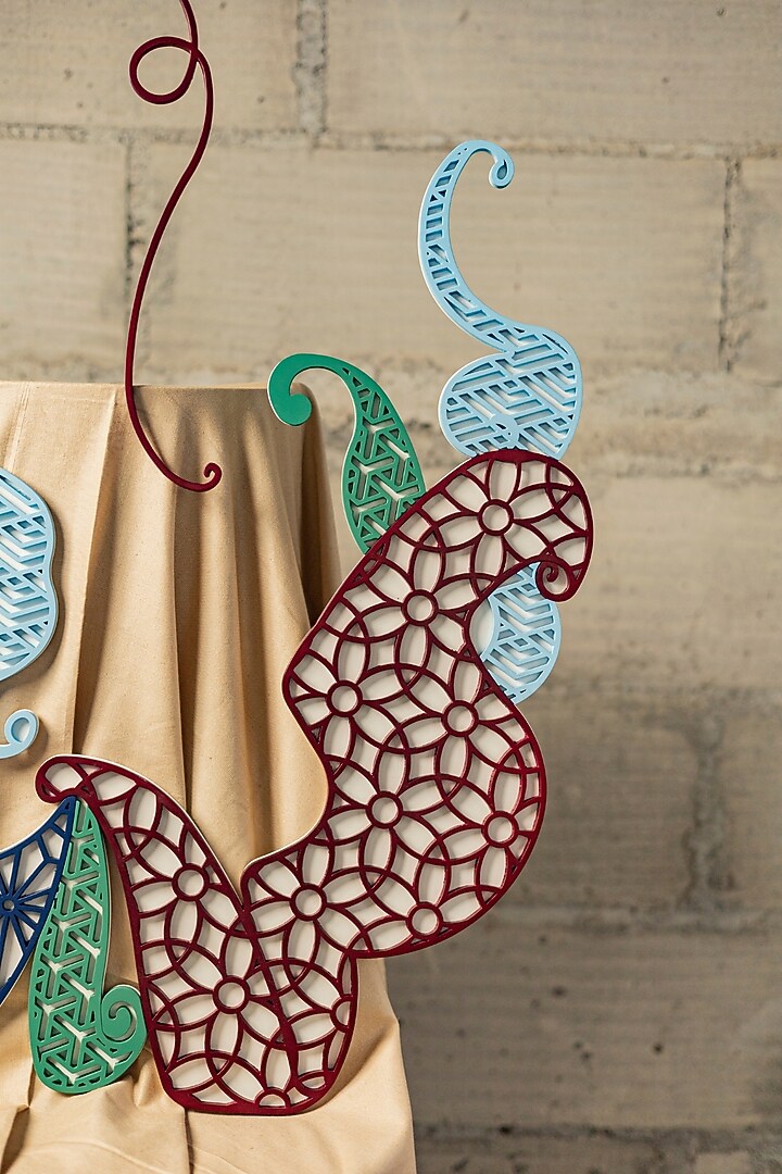 Multi-Colored Engineered Wood Nordic Wall Art by La Dimora Selections at Pernia's Pop Up Shop
