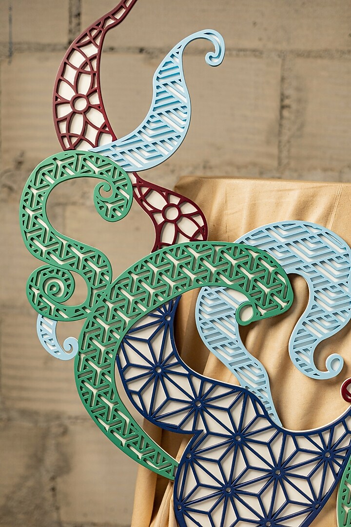 Multi-Colored Engineered Wood Nordic Wall Art by La Dimora Selections at Pernia's Pop Up Shop
