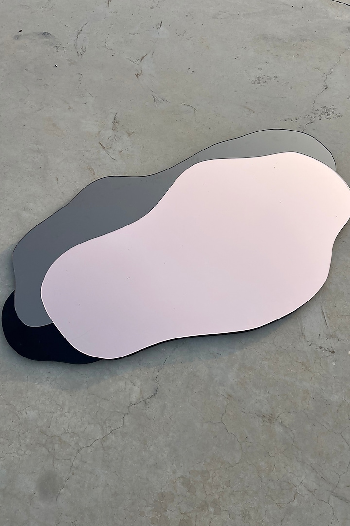 Rose Gold Mirrored-Glass & HDWR-HDF Abstract Printed Mirror by La Dimora Selections at Pernia's Pop Up Shop