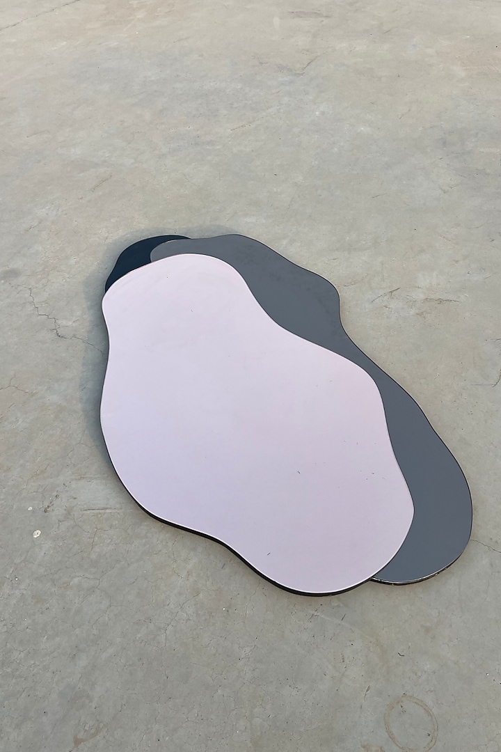 Rose Gold Mirrored-Glass & HDWR-HDF Abstract Printed Mirror by La Dimora Selections at Pernia's Pop Up Shop