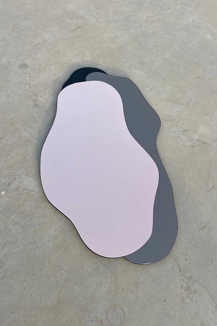 Rose Gold Mirrored-Glass & HDWR-HDF Abstract Printed Mirror by La Dimora Selections at Pernia's Pop Up Shop
