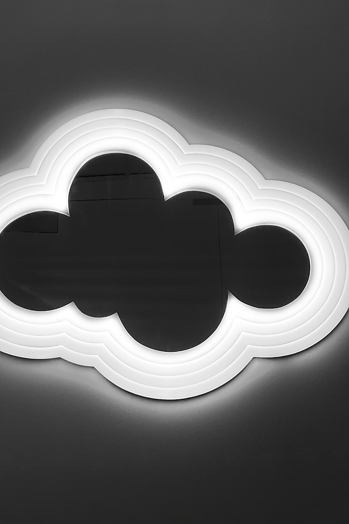 White Acrylic, Mirrored-Glass HDWR-HDF and LED by La Dimora Selections at Pernia's Pop Up Shop