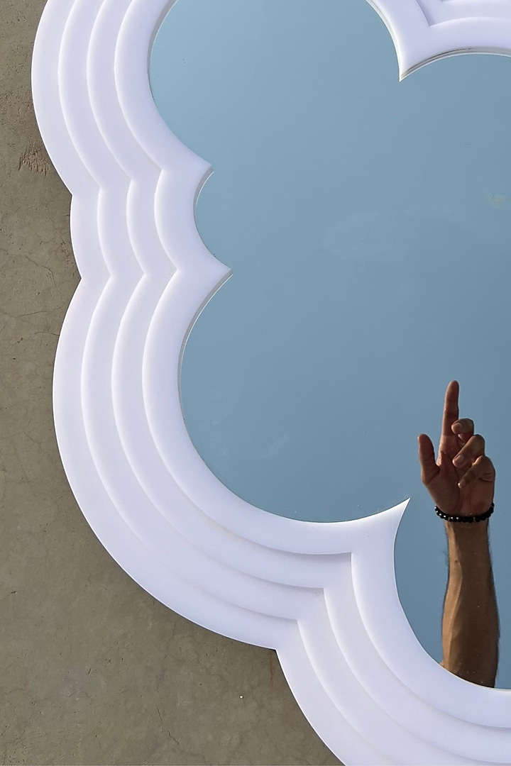 White Acrylic, Mirrored-Glass HDWR-HDF and LED by La Dimora Selections at Pernia's Pop Up Shop