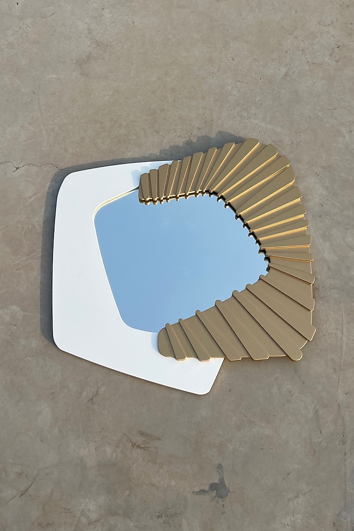White Mirrored-Glass and HDWR-HDF & Abstract Printed Mirror by La Dimora Selections at Pernia's Pop Up Shop