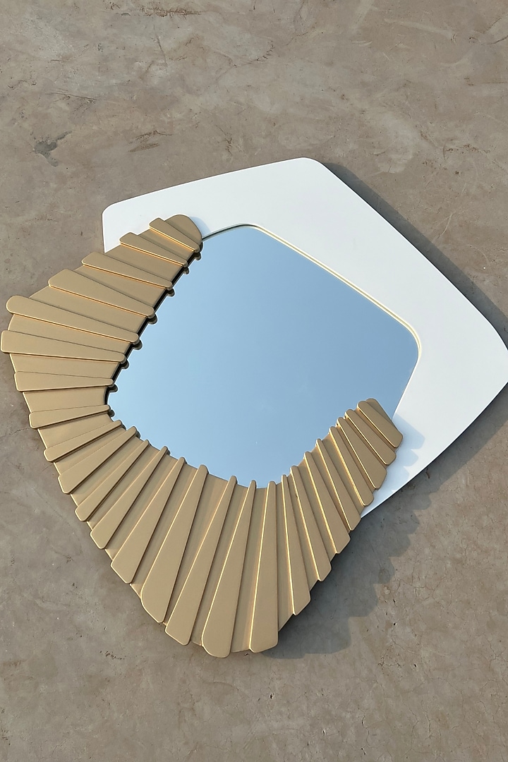 White Mirrored-Glass and HDWR-HDF & Abstract Printed Mirror by La Dimora Selections at Pernia's Pop Up Shop