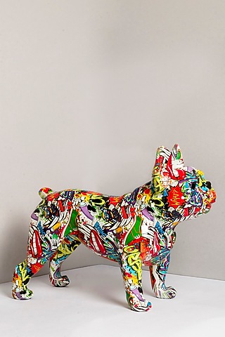 Multi-Colored Graffiti French Bulldog Figurine by La Dimora Selections