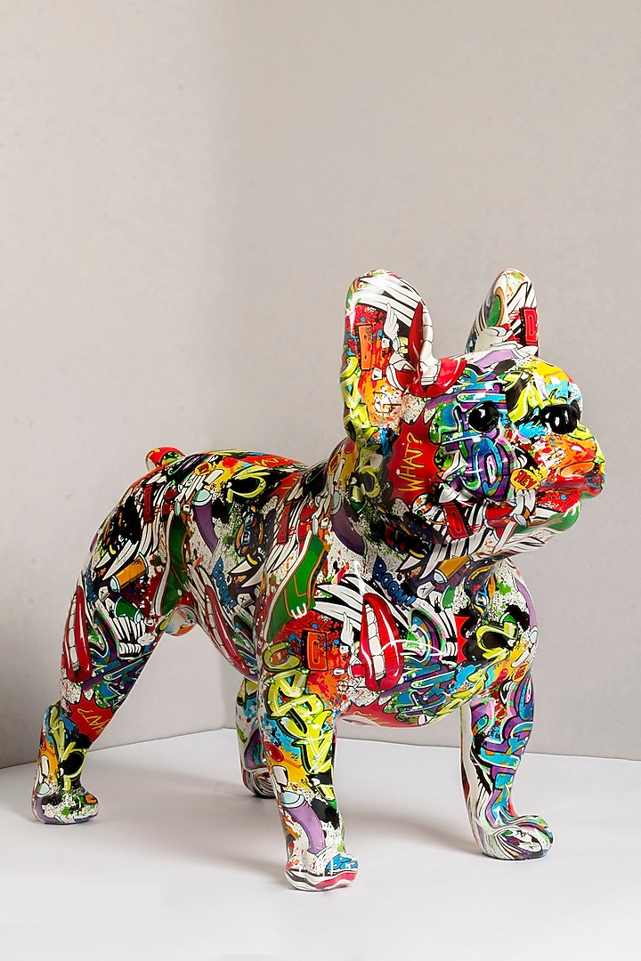 Multi-Colored Graffiti French Bulldog Figurine by La Dimora Selections at Pernia's Pop Up Shop