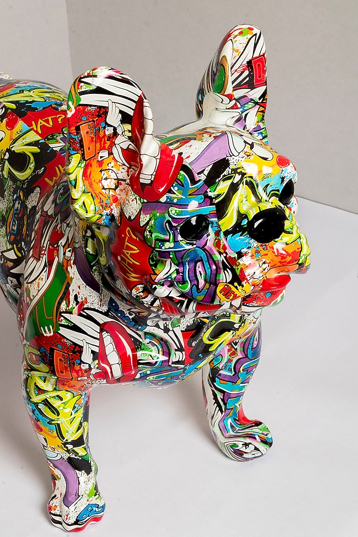 Multi-Colored Graffiti French Bulldog Figurine by La Dimora Selections at Pernia's Pop Up Shop