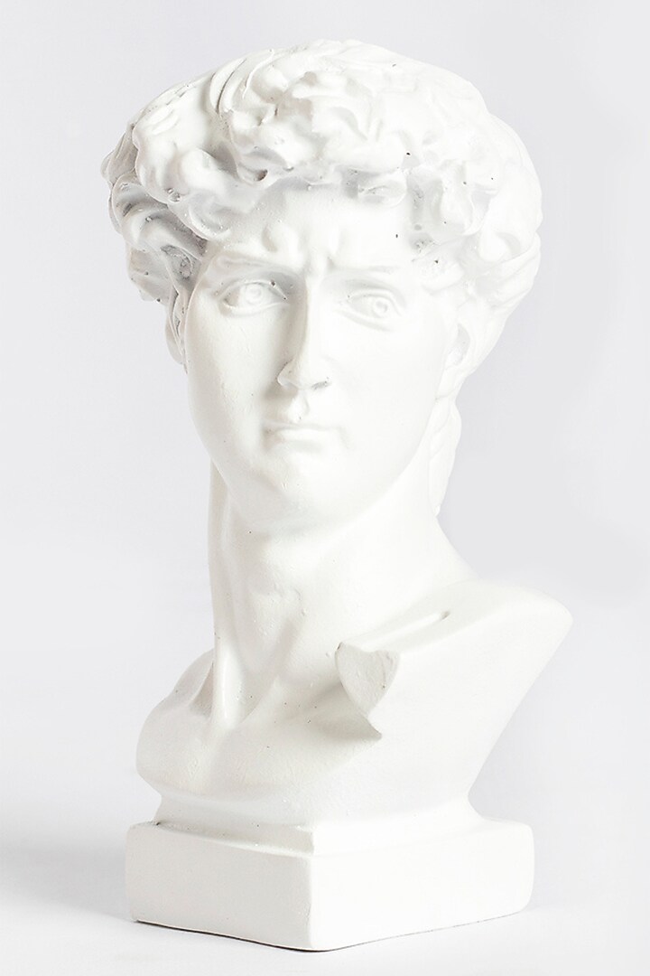 White Resin Zeus Art Sculpture by La Dimora Selections at Pernia's Pop Up Shop