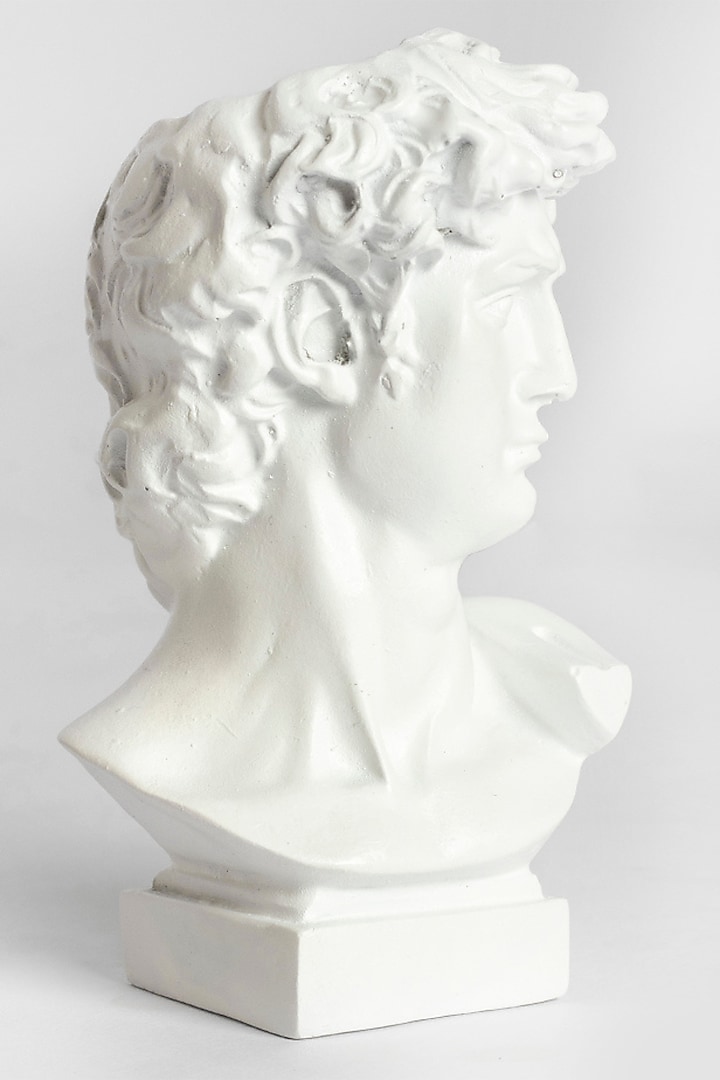 White Resin Zeus Art Sculpture by La Dimora Selections at Pernia's Pop Up Shop