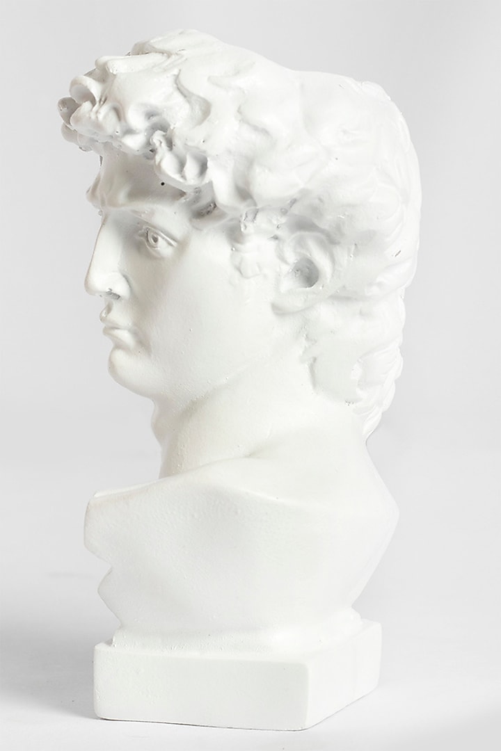 White Resin Zeus Art Sculpture by La Dimora Selections at Pernia's Pop Up Shop